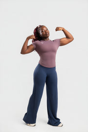 Legging Wide Flare Bleu